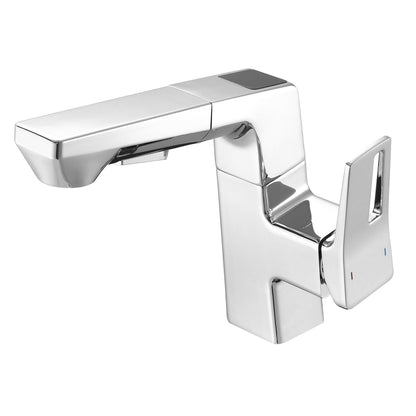 Modern Smart LED Bathroom Faucet With Temperature Digital Display And Pull Down Sprayer