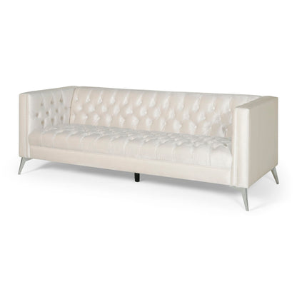 Contemporary 3 Seater Sofa With Button Tufting