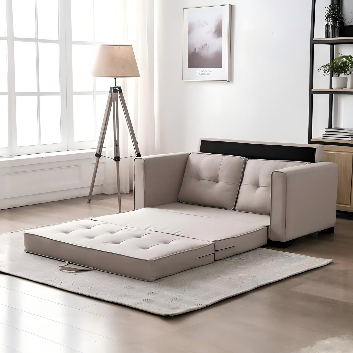 Upholstered Pull Out Sleeper Loveseat