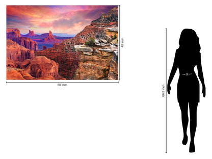 Tempered Glass With Foil - Grand Canyon Arizona - Purple