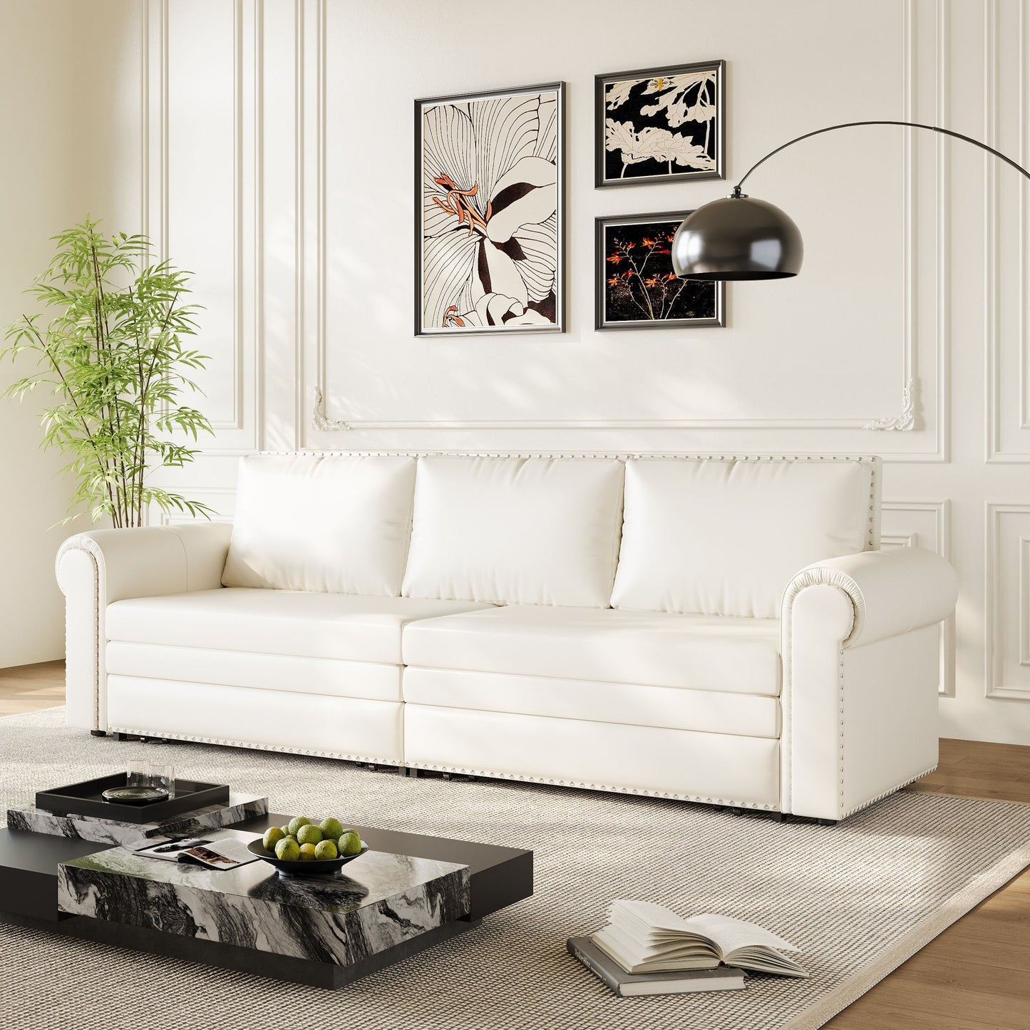 Chesterfield Sofa & Pull Out Bed