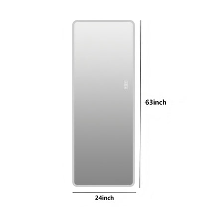 LED Full Length Mirror With Frosted Edge Lighting, 3 Color Temperatures