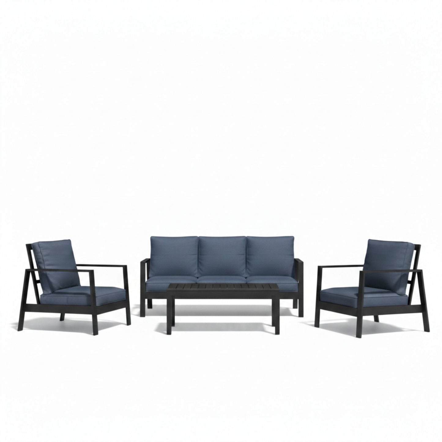 Modern 5 Seat Outdoor Patio Furniture Set With Coffee Table