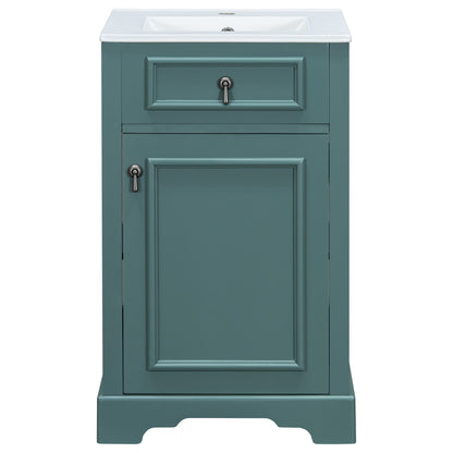 Elegant Bathroom Vanity With Ceramic Sink, Soft Close Door, Adjustable Shelf