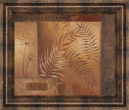 Modern Fern I By Vivian Flasch - Framed Print Wall Art - Light Brown