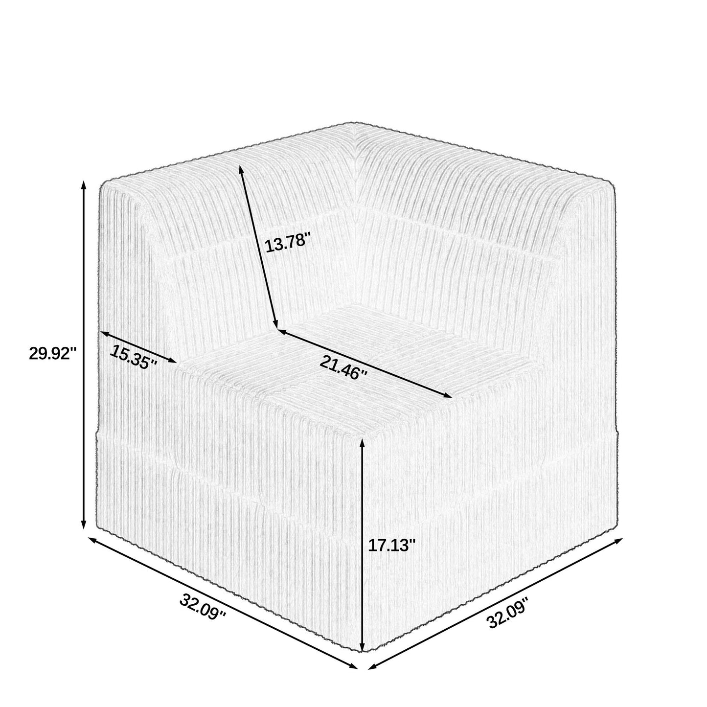Modern Minimalist Corner Sofa Sleeper