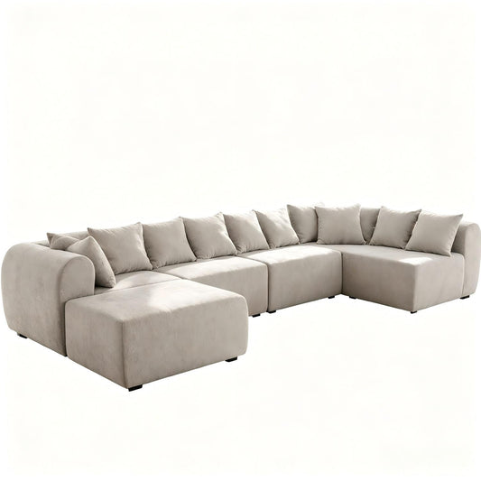 8 Seater U-Shaped Couch With Ottoman