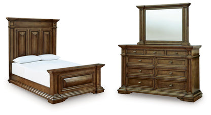 Frantanna - 3 Pc. - Queen Panel Bed, Dresser And Mirror - Brown
