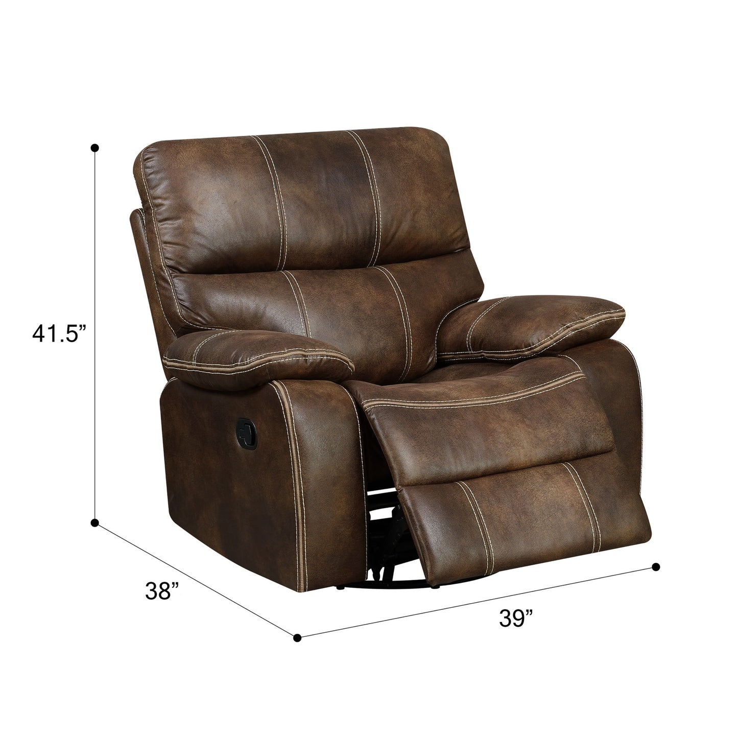 Rustic Swivel Gliding Recliner