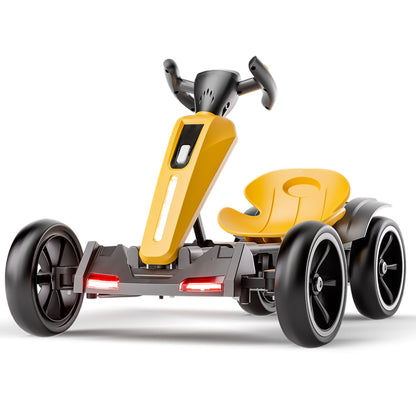 Electric Kids Pedal Go Kart With Adjustable Seat, Foldable Design