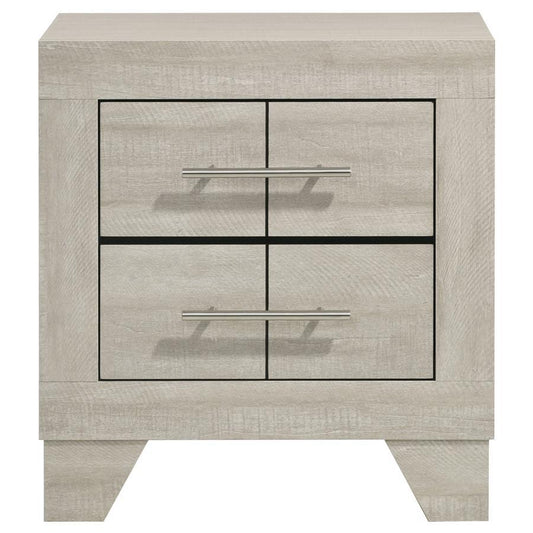 Trenton - 2-Drawer Nightstand Bedside Table - Rustic Cream
