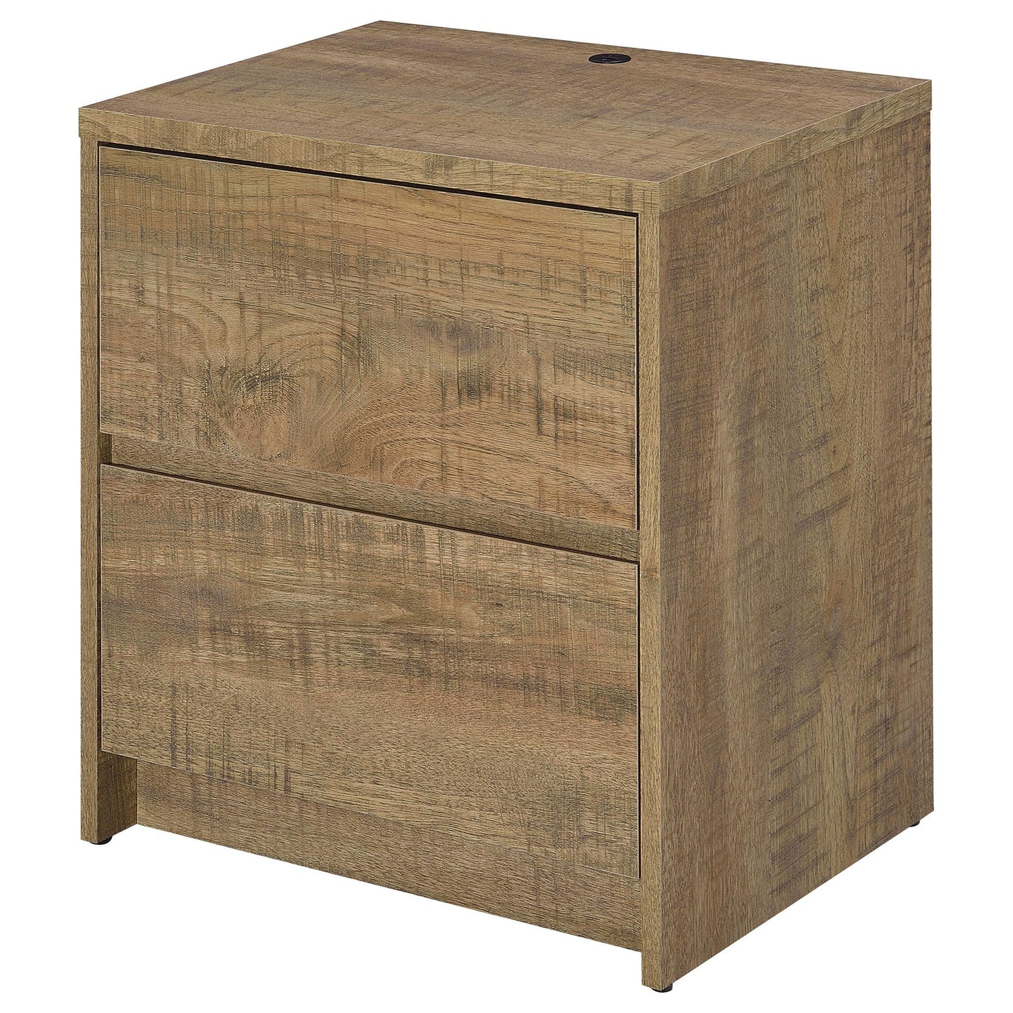 Geary - 2 Drawer Nightstand With LED Lights And USB Charging Ports