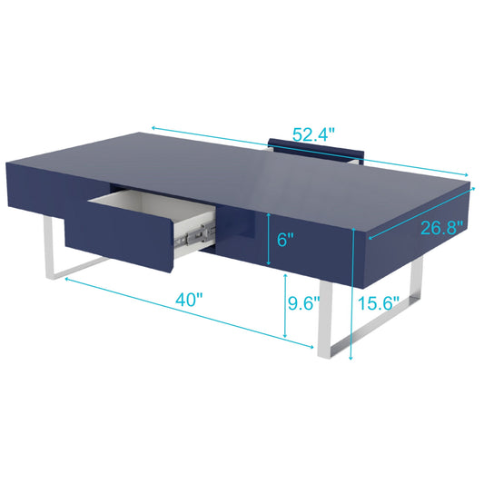 Rectangular Coffee Table With Hidden Storage