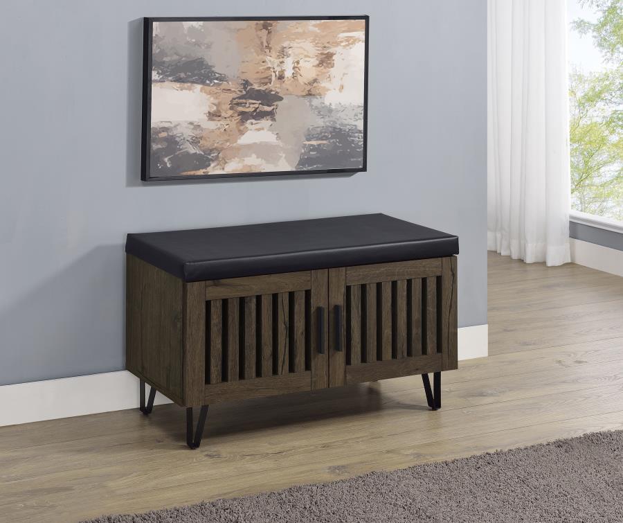 Brixton - 2-Door Padded Entryway Shoe Storage Bench