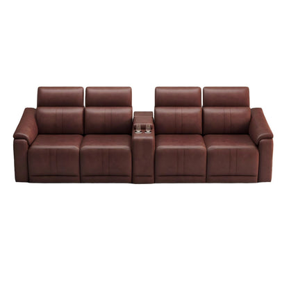 Modular Sofa With Recliners And Cup Holders Sectional Set
