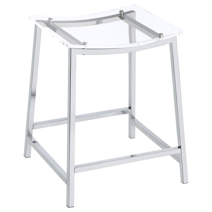 Staten - Backless Counter Stool (Set of 2) - Chrome