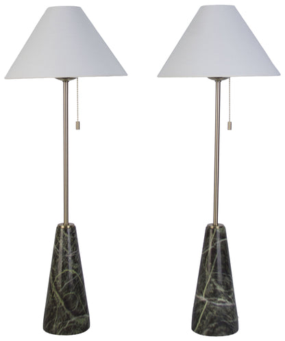 Evergreen Spire - 29 X 11 - Marble Buffet Lamp (Set of 2) - Black