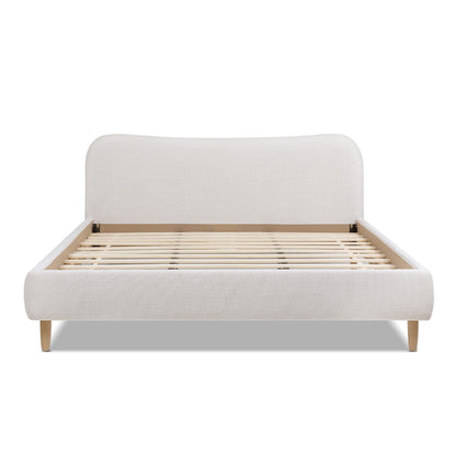 Roman - Curved Headboard Upholstered Platform Bed