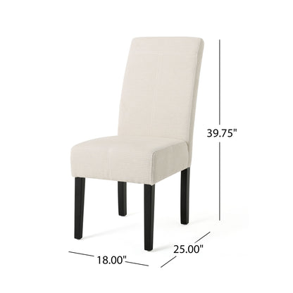 Upholstered Dining Chairs, Modern Fabric Dining Room Chair (Set of 2) - Beige