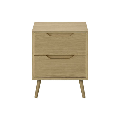 Accent Table With Storage Drawers - Natural