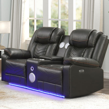 Challenger - LED Power Recliner Loveseat