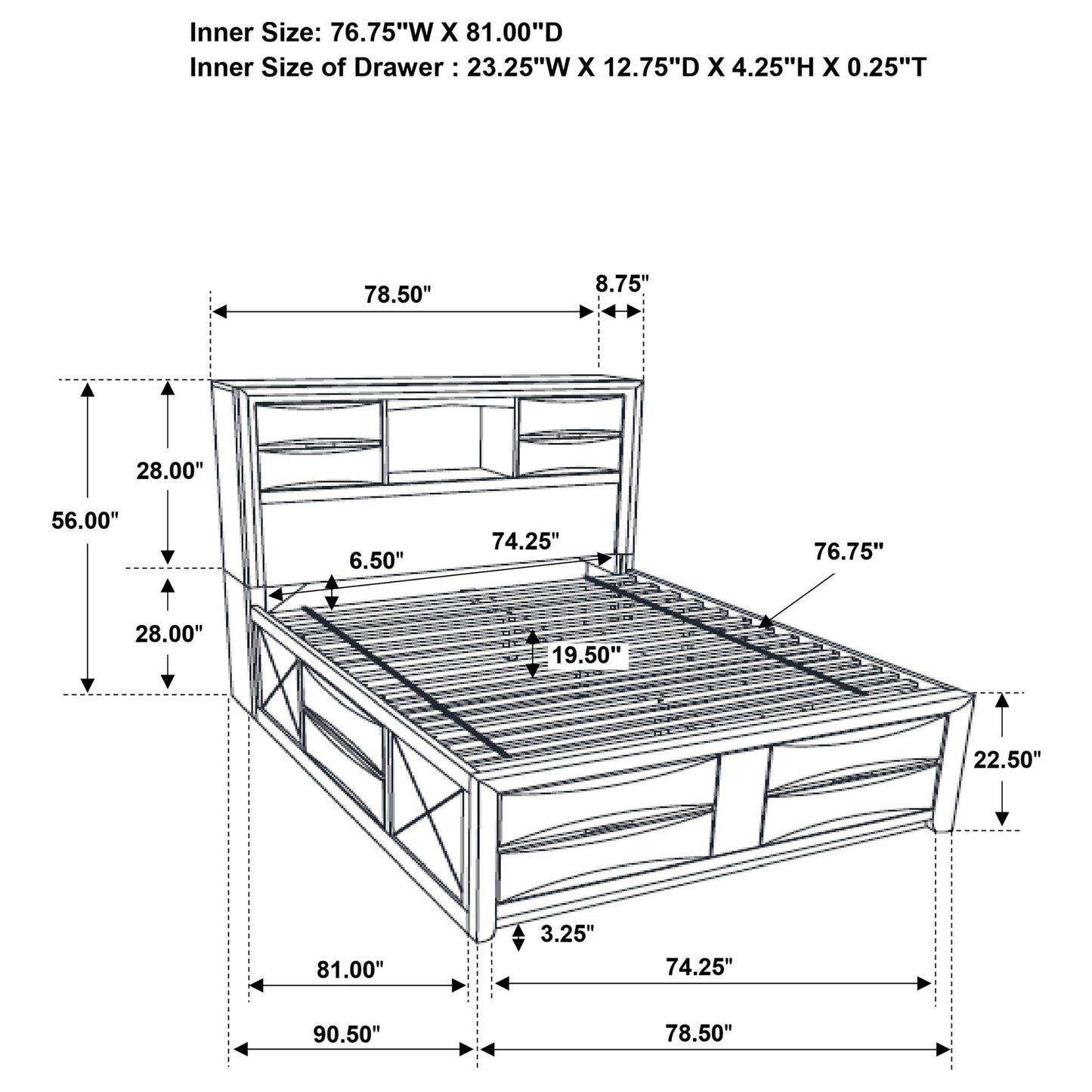 Palamino - 5 Piece Eastern King Bedroom Set - Black