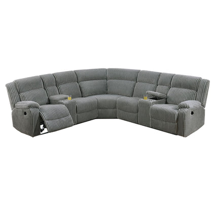 Power Motion Sectional LAF / RAF Loveseat With Console Cup Holders