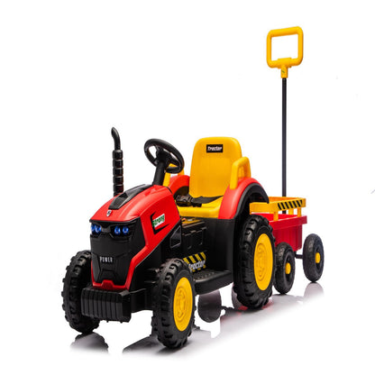 Kids Electric Ride On Tractor With Trailer