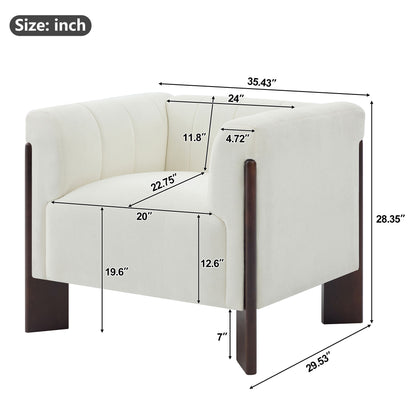 Accent Chair With Tight Back For Living Room