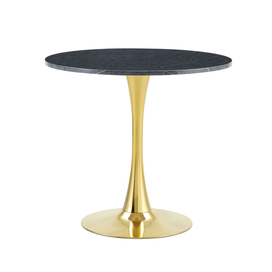 Round Dining Table & Thickened Top For Kitchen