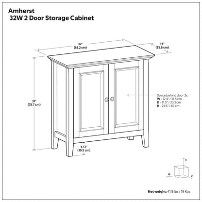 Amherst - Handcrafted Low Storage Cabinet