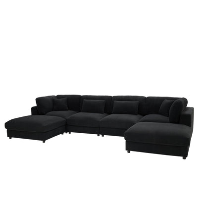 Upholstered Modular Sectional & Custom Configuration And Toss Pillows
