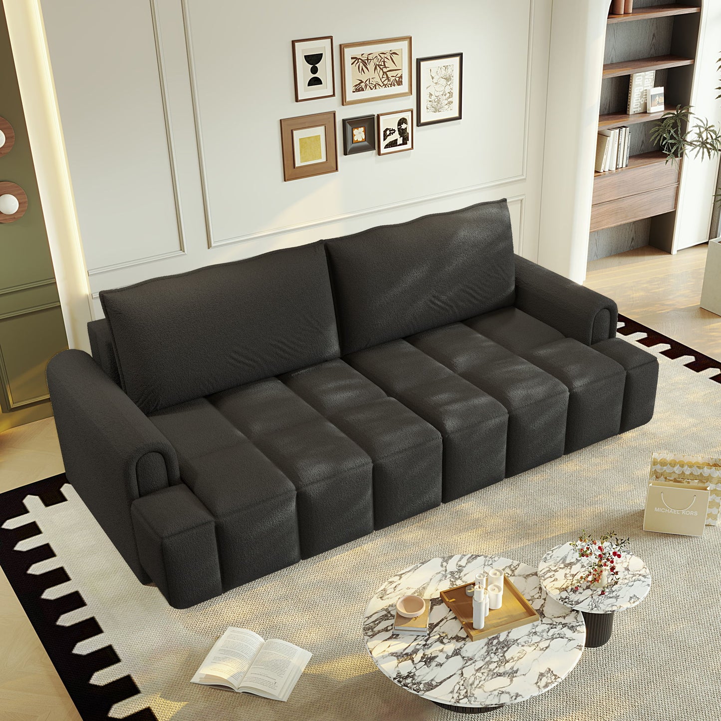 4-Seater Modern Couch With Seats Storage