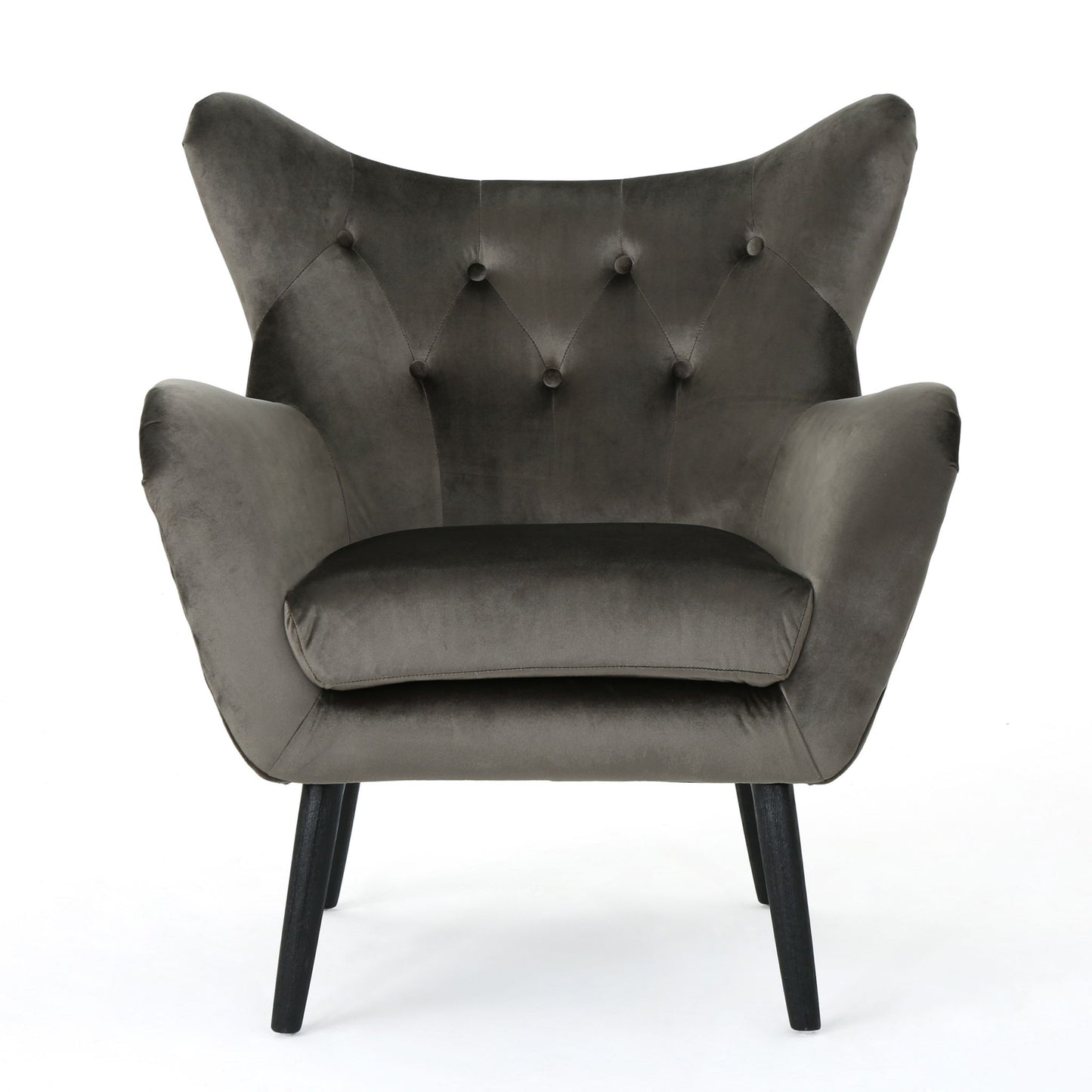 Alyssa - Mid Century Upholstered Arm Chair With Wingback Design
