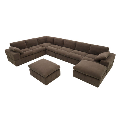 Sectional, Large Arms, Toss Pillows Included