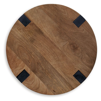 Hanneforth - Round End Table - Brown