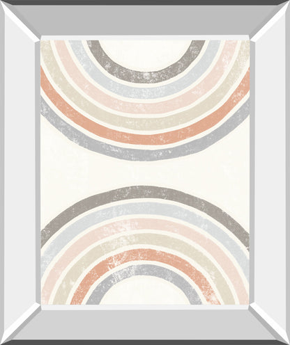 Over The Rainbow I By Moira Hershey - Mirror Framed Print Wall Art - Beige
