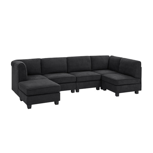 Upholstered Modular Sectional - Black
