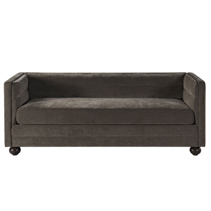 3 Seater Sofa Upholstery With Square Arms, Living Room Couch