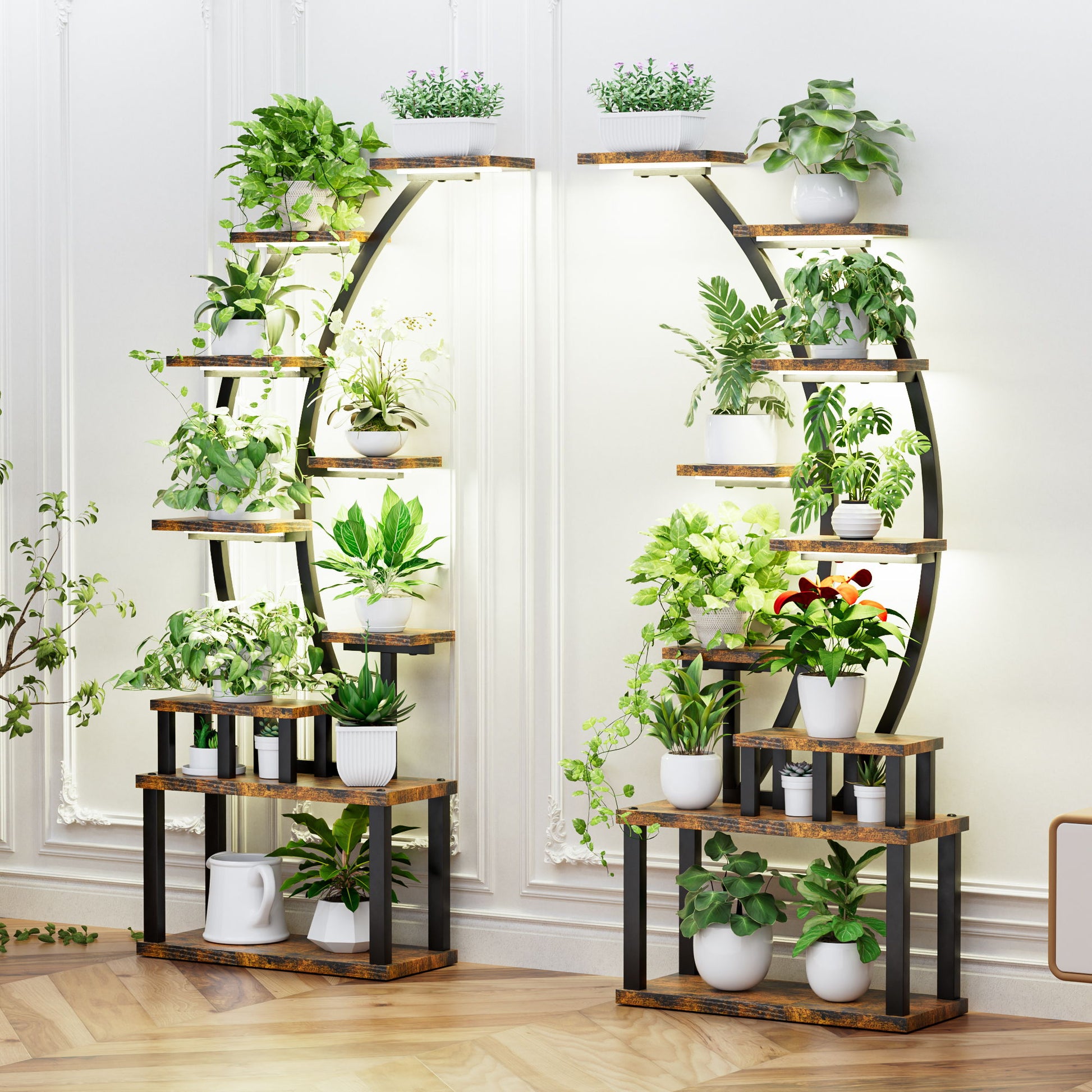 indoor plants rochester ny 9 Tiered Indoor Plant Stand With 5 Adjustable Grow Lights – VIP Furniture Rochester NY