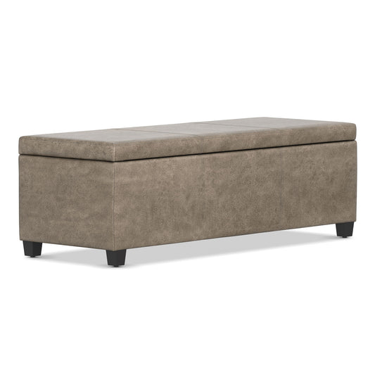 Avalon - Storage Ottoman Bench - Brown