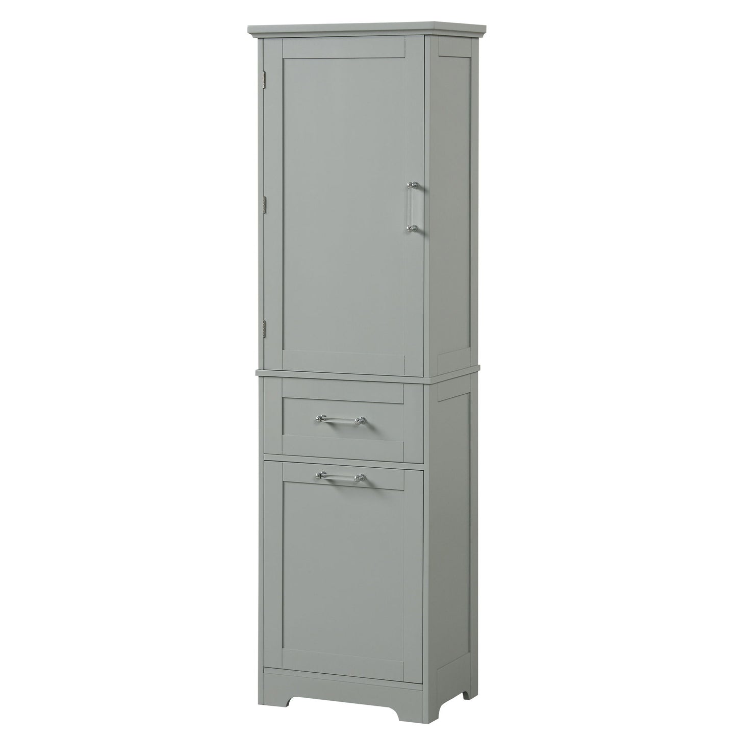 Tall Freestanding Bathroom Storage Cabinet With Adjustable Shelf And 2 Drawers
