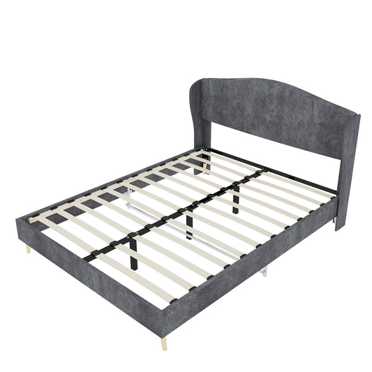 Upholstered Bed, Tufted Headboard, Comfortable Sleep