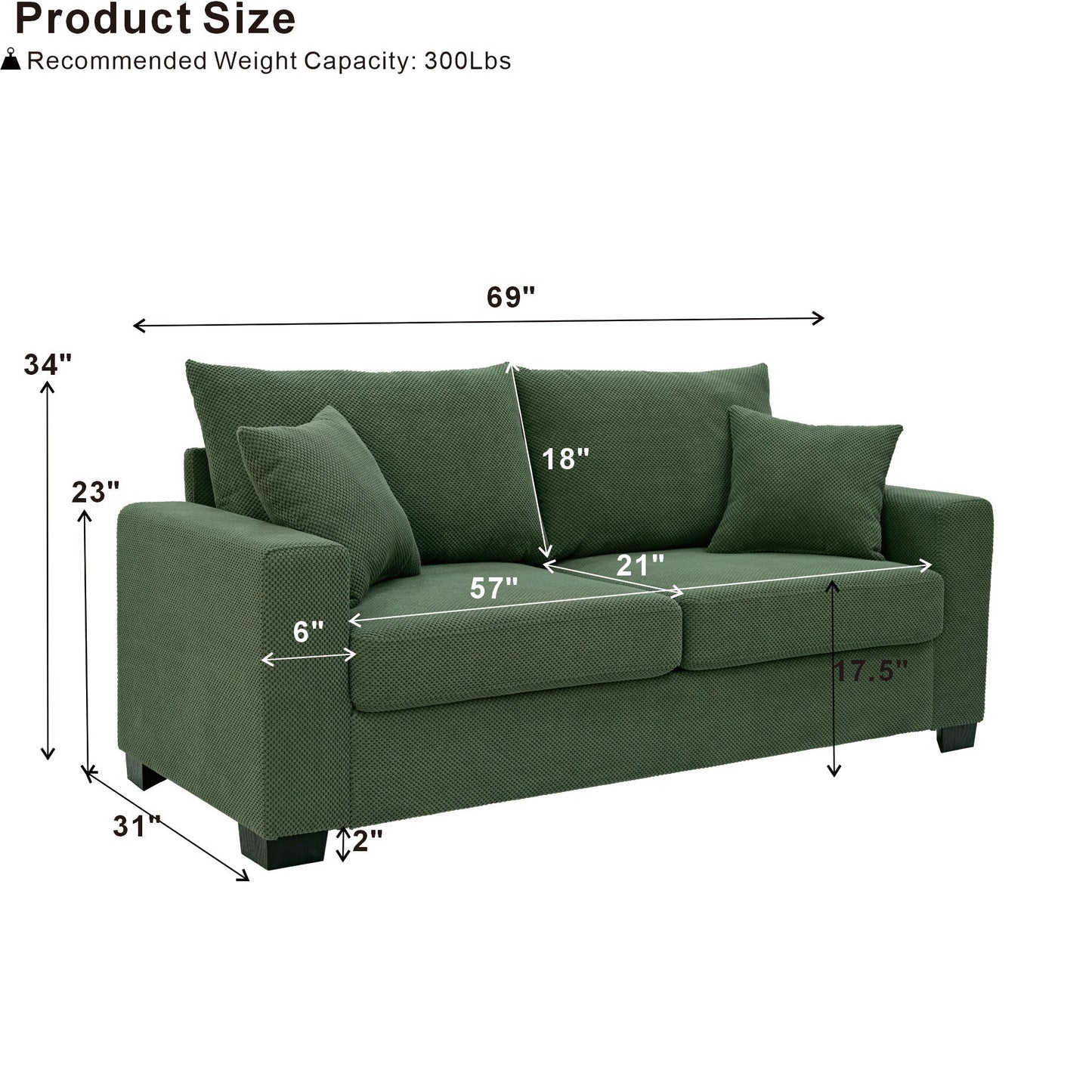 2 Seater Sofa For Living Room
