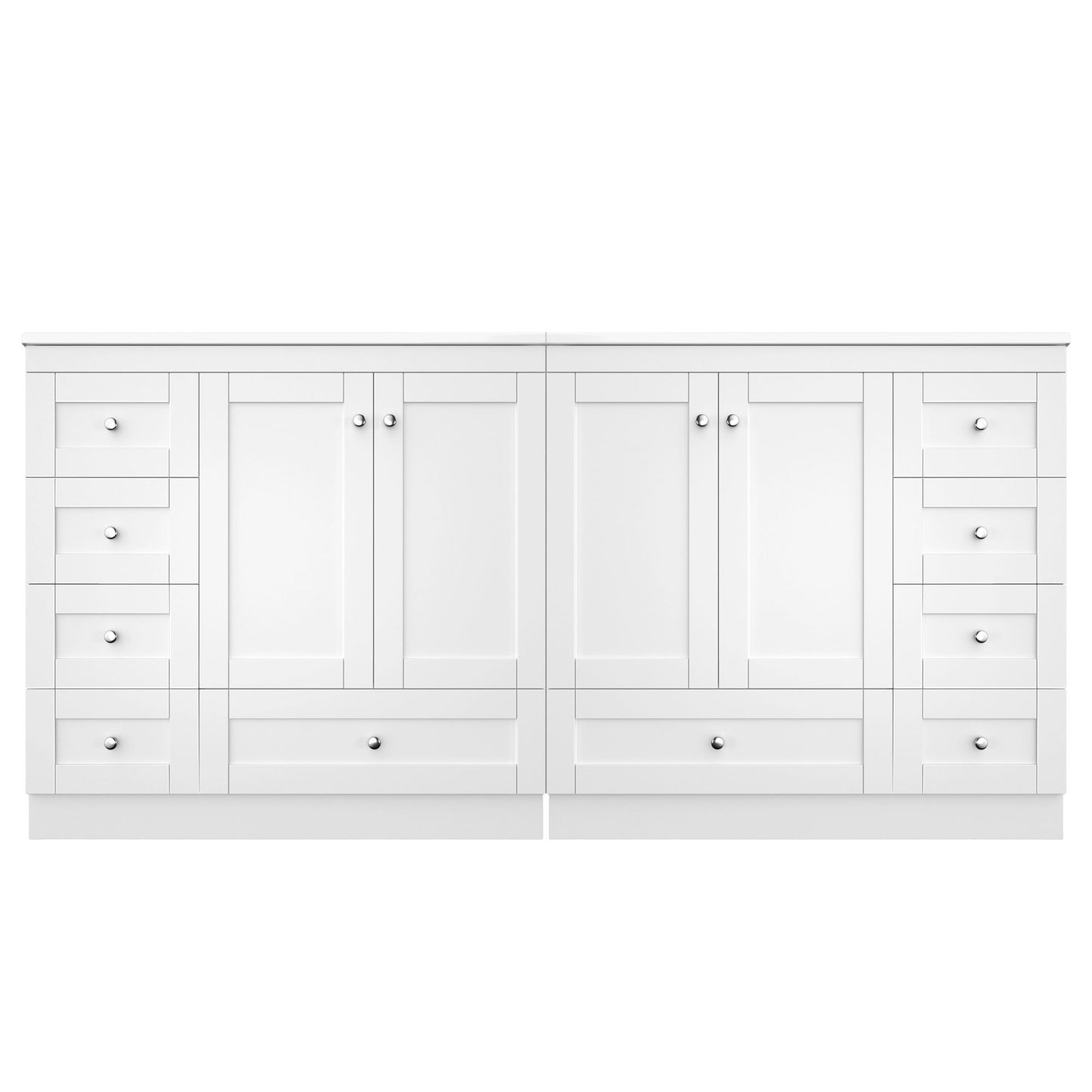 Shaker Free Standing Bathroom Vanity Cabinet & Sink, Soft Close Drawers, Soft Close Doors