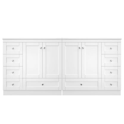 Shaker Free Standing Bathroom Vanity Cabinet & Sink, Soft Close Drawers, Soft Close Doors