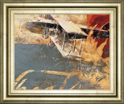 Wheels And Wings By Aliaga, C. - Framed Print Wall Art - Dark Gray