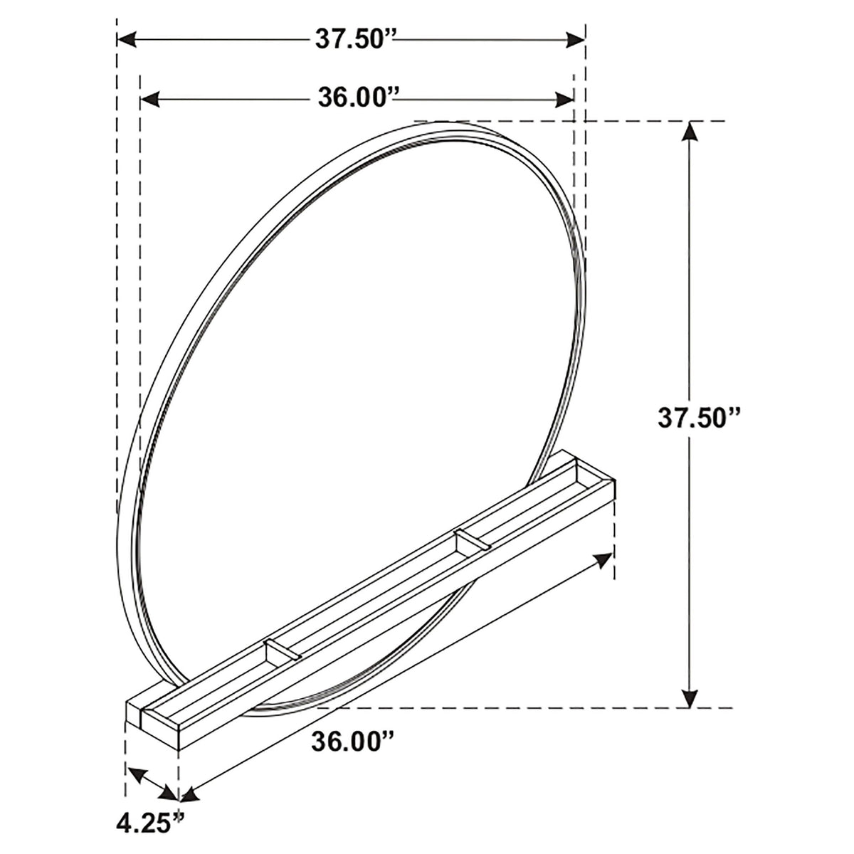 Benson - Round Dresser Mirror