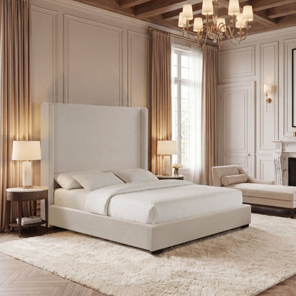 Hampton - Upholstered Platform Bed With Tall Headboard