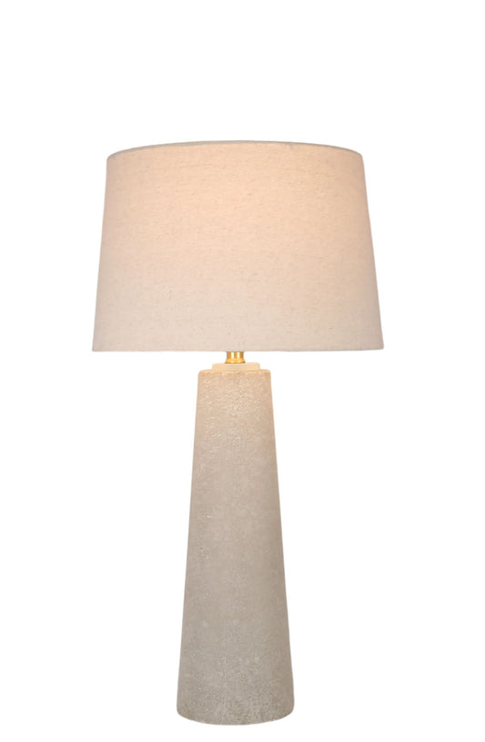 Mystic Frost Glass Table Lamp With Night Light (Set of 2) - Frosted Glass / Frosted Crystal